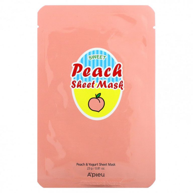 A’Pieu, Тканевая маска для красоты Sweet Peach, персик и йогурт, 1 шт., 23 г (0,81 унции)