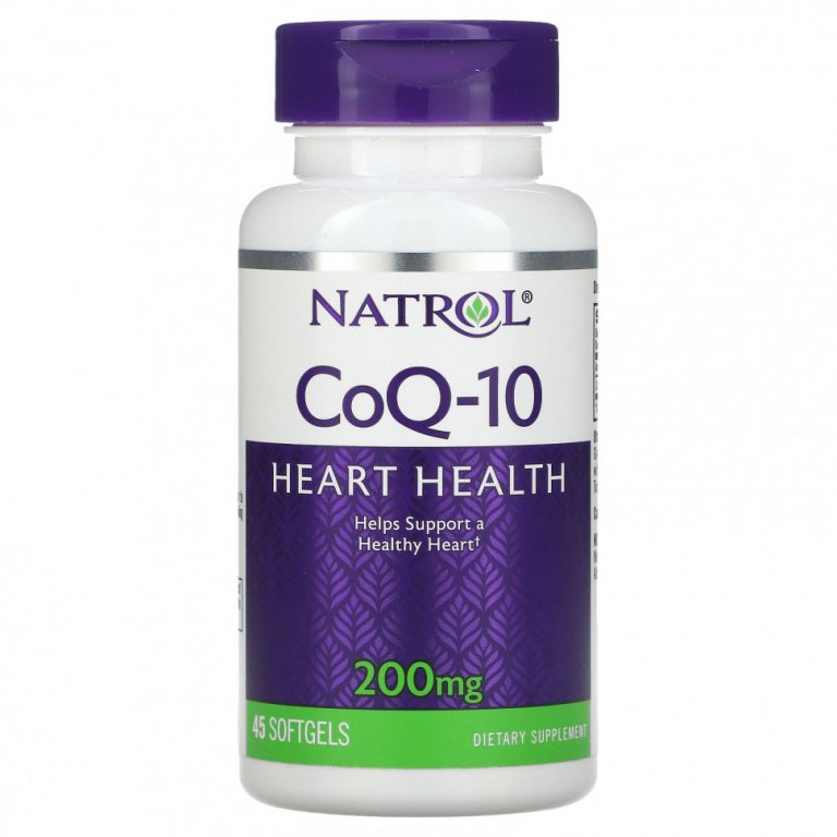 Natrol, CoQ-10, 200 мг, 45 мягких желатиновых капсул