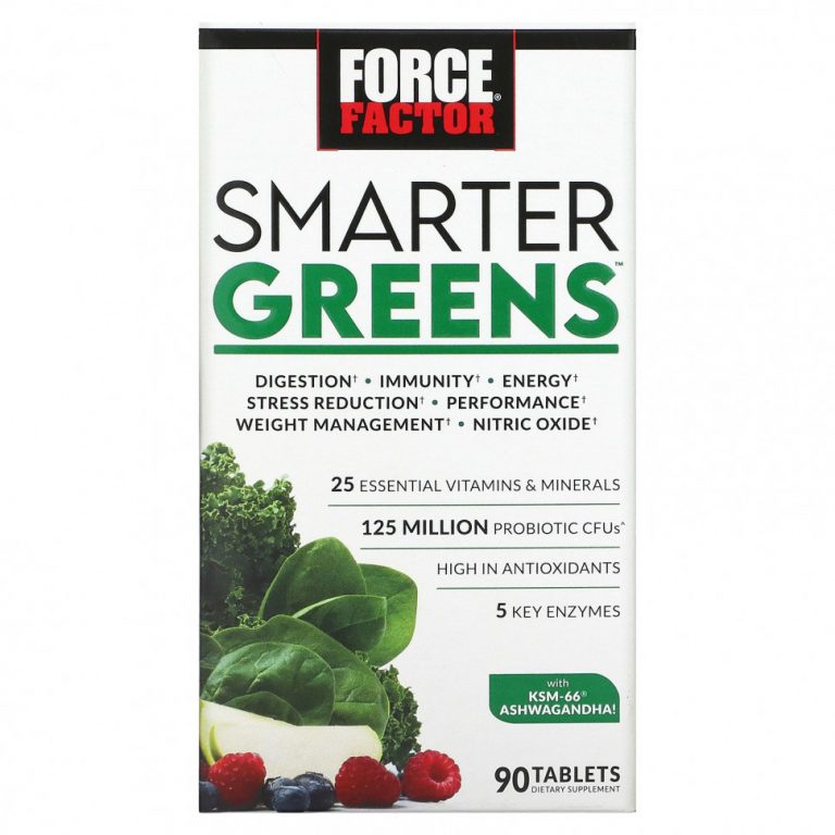 Force Factor, Smarter Greens, 90 таблеток