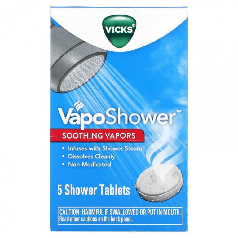 Vicks, VapoShower, успокаивающие пары« 5 таблеток для душа