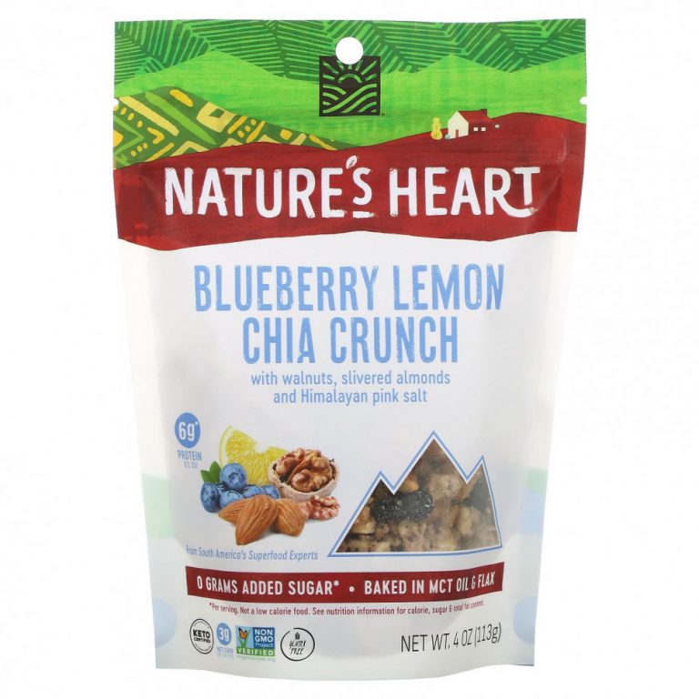 Nature’s Heart, Chia Crunch, черника и лимон, 113 г (4 унции)