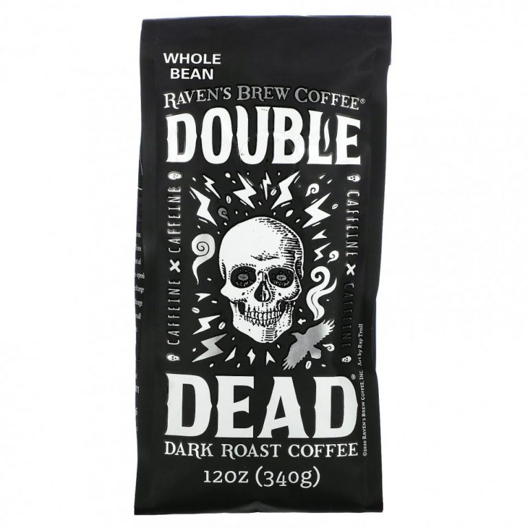 Raven’s Brew Coffee, Double Dead, кофе темной обжарки, цельные зерна, 340 г (12 унций)