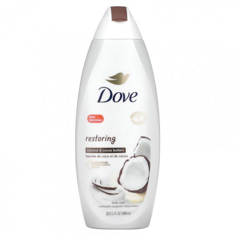 Dove, Восстанавливающее гель для душа, с кокосом и маслом какао, 650 мл (22 жидк. Унции)