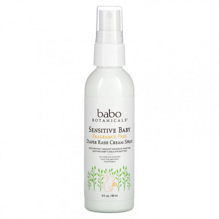 Babo Botanicals, Sensitive Baby, крем-спрей от подгузников, без отдушек, 89 мл (3 жидк. Унции)