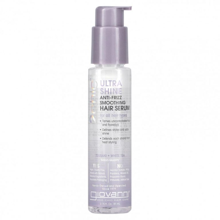 Giovanni, 2Chic, Ulra Shine Anti-Frizz Smoothing Hair Serum, Tsubaki +White Tea, 2.75 fl oz (81 ml)