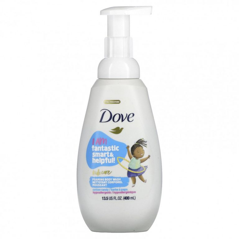 Dove, Kids Care, пенящийся гель для душа, сахарная вата, 400 мл (13,5 жидк. Унции)