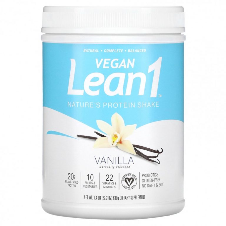 Lean1, Nature’s Protein Shake, ваниль, 630 г (1,4 фунта)