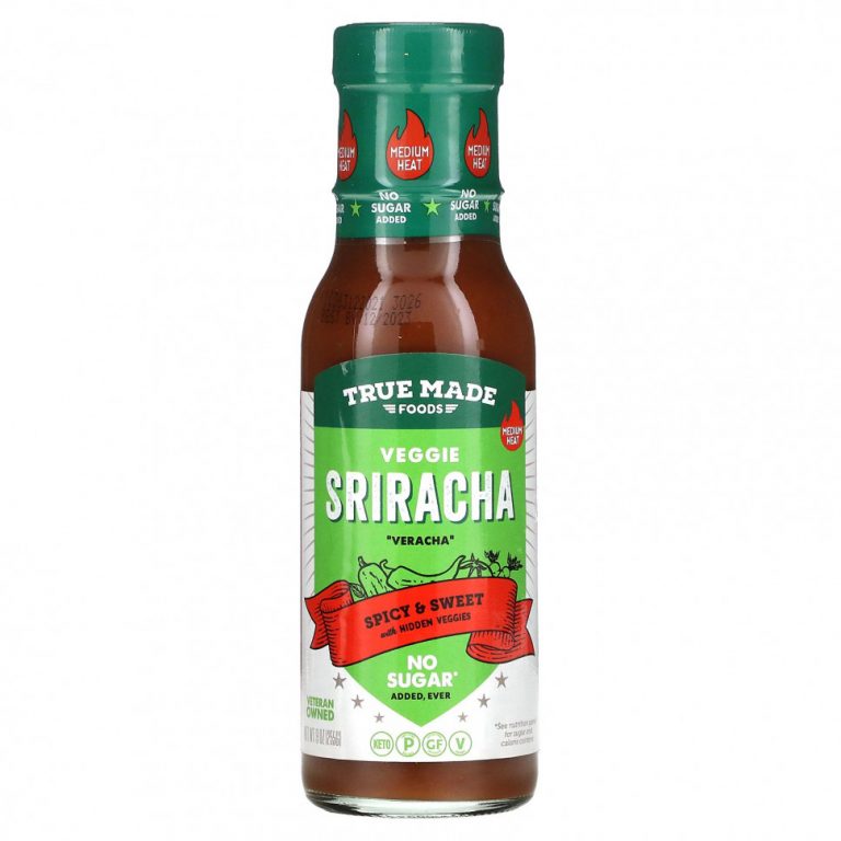 True Made Foods, Veggie Sriracha, пряный и сладкий со скрытыми овощами, 255 г (9 унций)