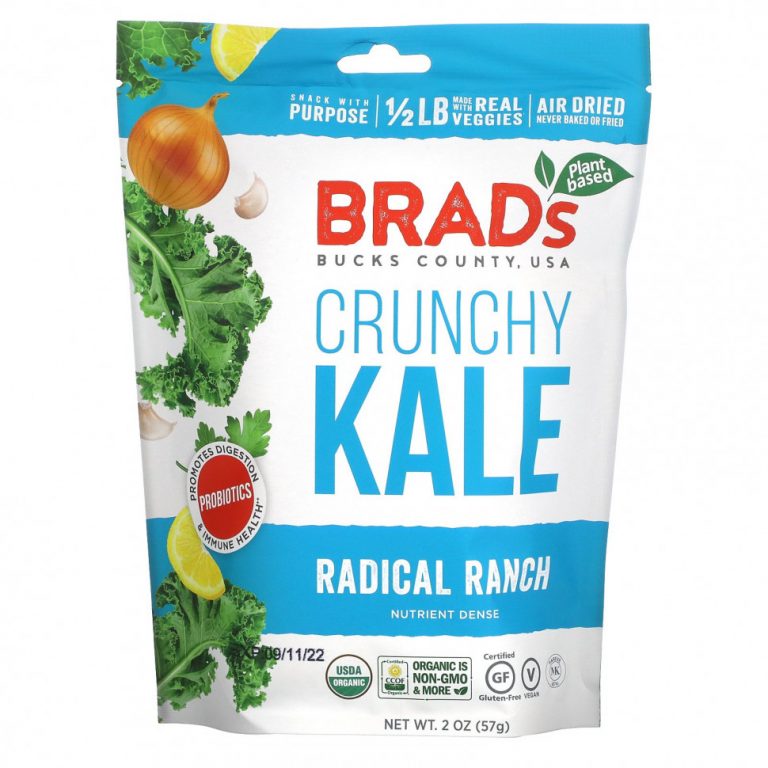 Brad’s Plant Based, Crunchy Kale, Radical Ranch, 57 г (2 унции)