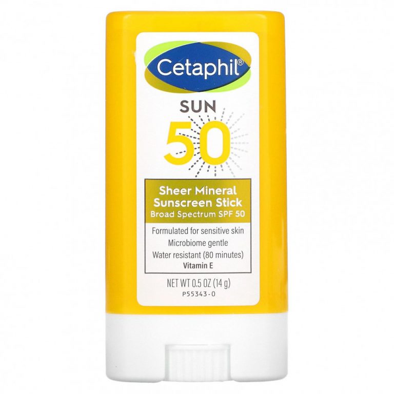 Cetaphil, Минеральный солнцезащитный стик-стик, SPF 50, 14 г (0,5 унции)