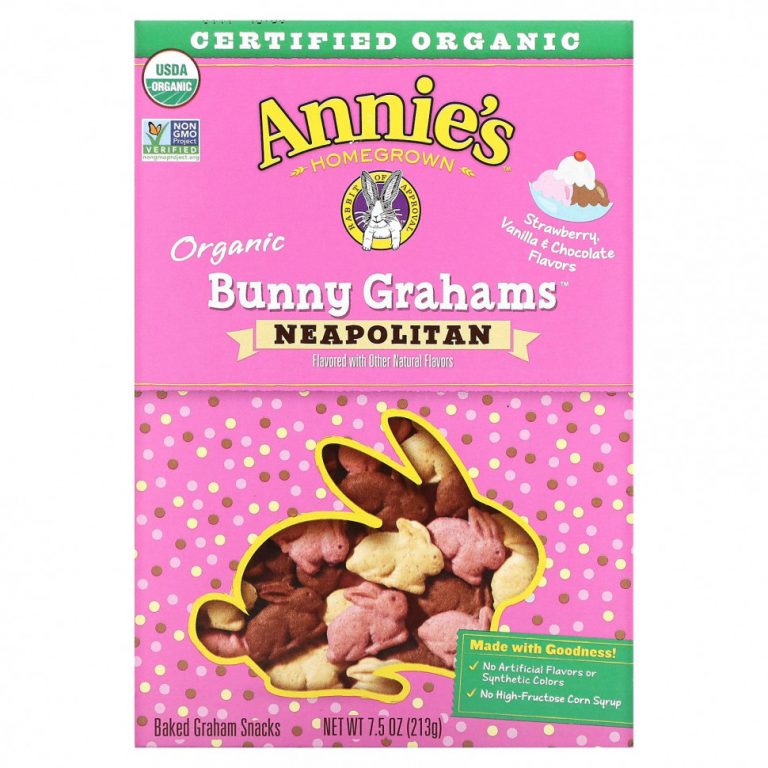 Annie’s Homegrown, Organic Baked Bunny Graham Snacks, Neapolitan , 7.5 oz (213 g)