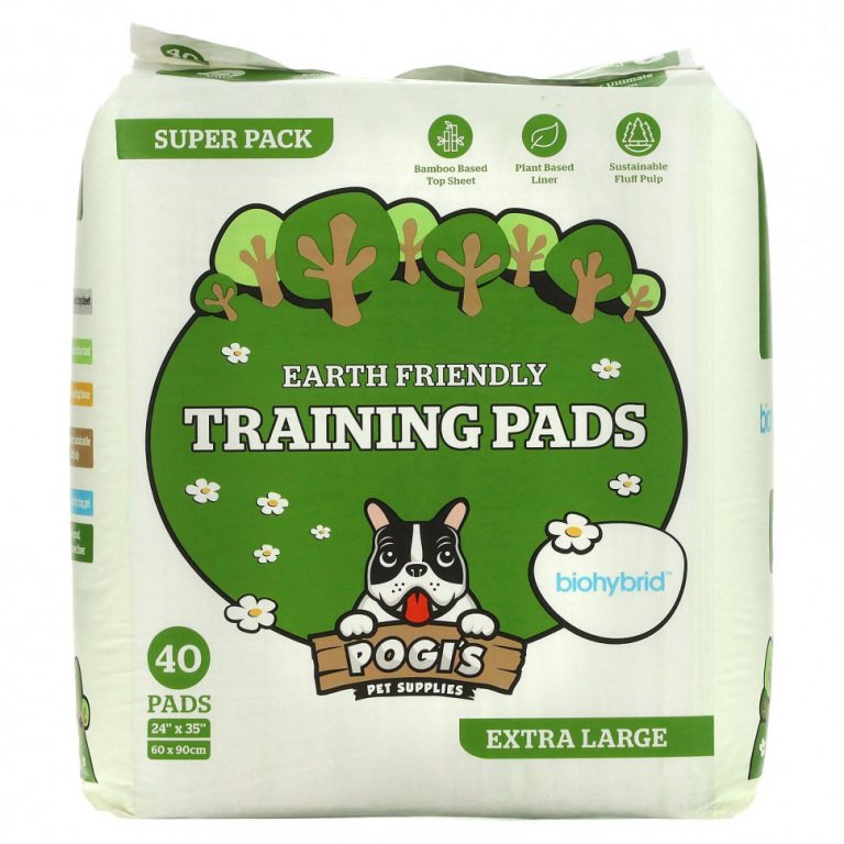 Pogi’s Pet Supplies, Earth Friendly Training Pads, очень большие, 40 шт.