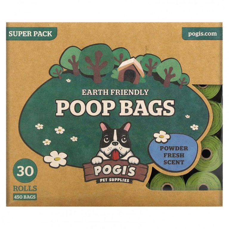 Pogi’s Pet Supplies, Earth Friendly Poop Packages, свежий порошок, 30 рулонов, 450 пакетиков