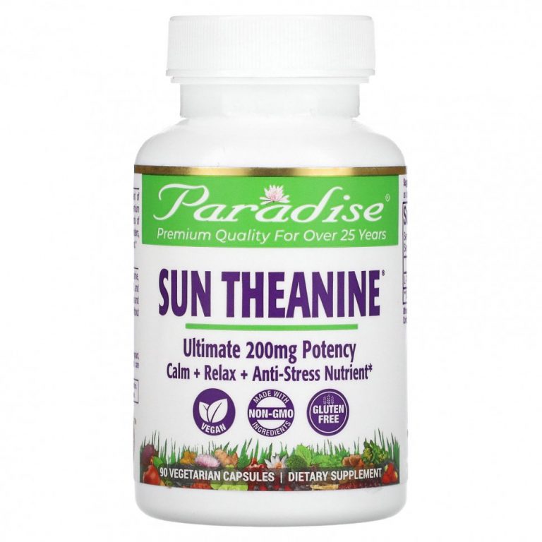 Paradise Herbs, Sun Theanine, 200 mg, 90 Vegetarian Capsules