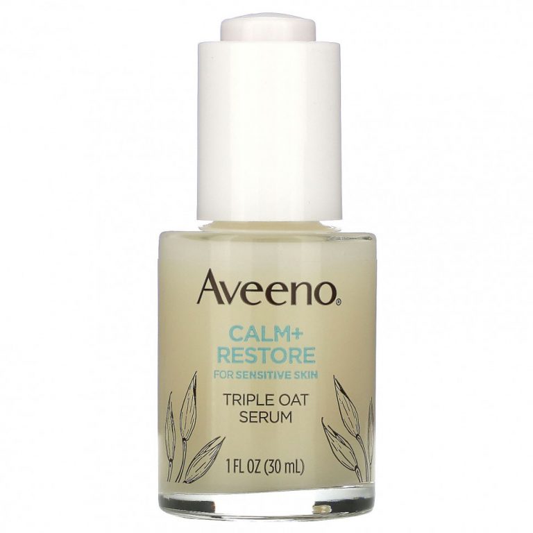 Aveeno, Calm + Restore, сыворотка с овсом тройного действия, для чувствительной кожи, 30 мл (1 жидк. унция)