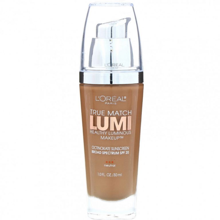 L’Oreal, Тональная основа True Match Healthy Luminous Makeup, SPF 20, оттенок классический загар/капучино N7-8, 30 мл